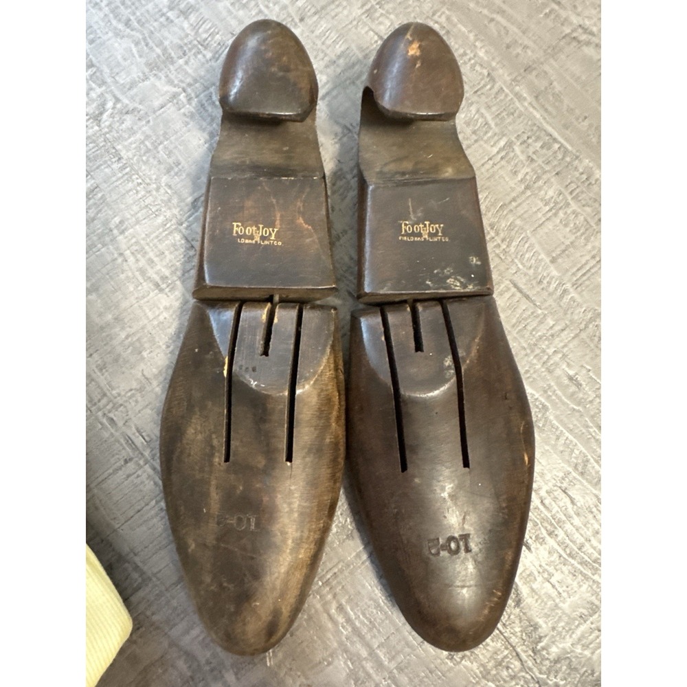 Vintage FootJoy Wooden Shoe Trees Size 10-2 Split Toe‎ Field & Flint Co. Loblan